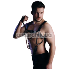 Портупея чоловіча з повідцем Candy Hero РТ1 Leather, чорна - Фото №1