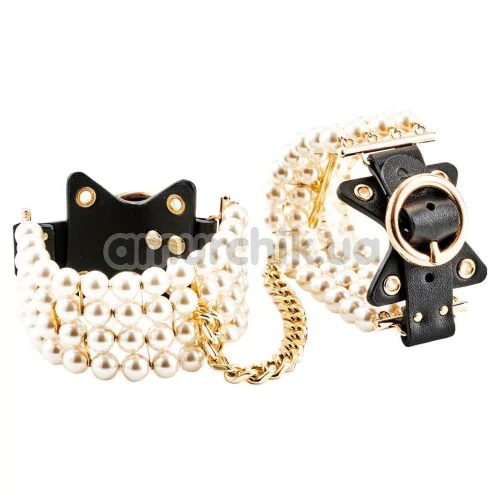 Фиксаторы для рук Guilty Pleasure Soiree Pearl Handcuffs, черно-золотые