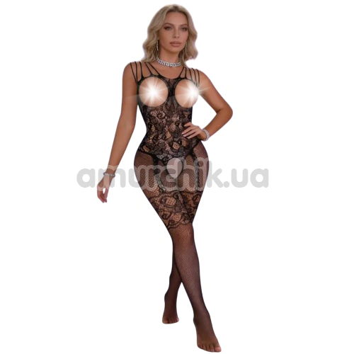 Комбінезон Star Night Chain Open Bodystocking, чорний - Фото №1
