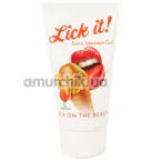 Массажный гель Lick it Erotic Massage Gel Sex On The Beach - секс на пляже, 50 мл - Фото №1