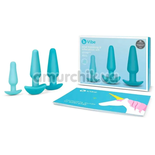 Набір анальних іграшок B-Vibe Anal Training & Education Set, бірюзовий