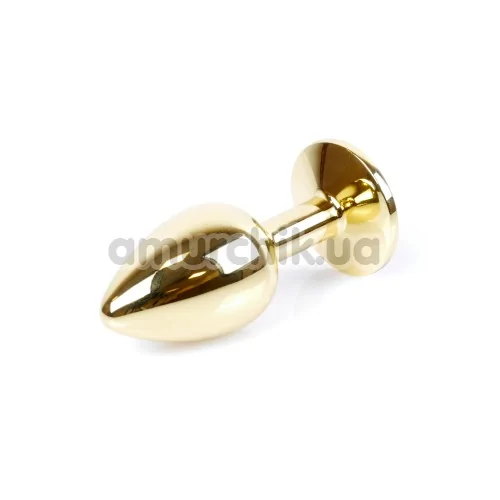 Анальная пробка со светло-розовым кристаллом Exclusivity Jewellery Gold Plug, золотая