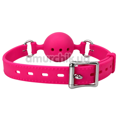 Кляп DS Fetish Silicone Smooth Ball Gag M, рожевий