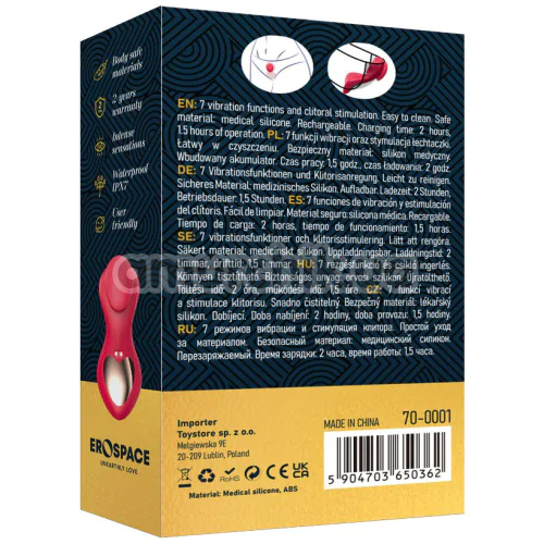 Кліторальний вібратор Sweet Play Panty Vibrator With Remote Control A1, червоний