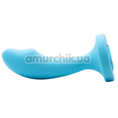 Набір анальних пробок з прозорим кристалом Diamond Anal Trainer Kit, блакитний