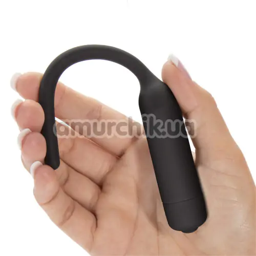 Уретральная вставка с вибрацией для мужчин Silicone Vibrating Urethral Dilator, черная