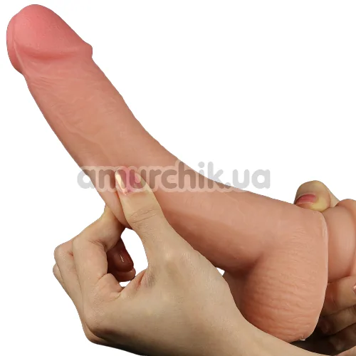 Фаллоимитатор Sliding-Skin Dual Layer Dong 9, телесный