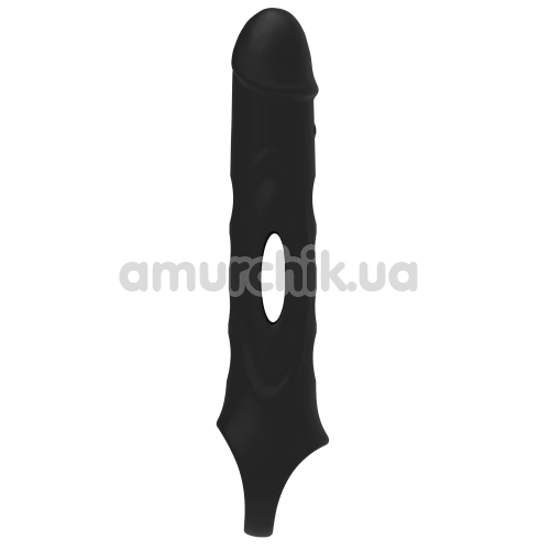 Насадка на пенис с вибрацией Ramrod Vibrating Extender With Remote Open, черная