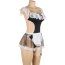 Костюм покоївки Star Night Sexy French Maid Lace Costume Set, чорно-білий: боді + спідниця + підв'язка на ногу + рукавички - Фото №6