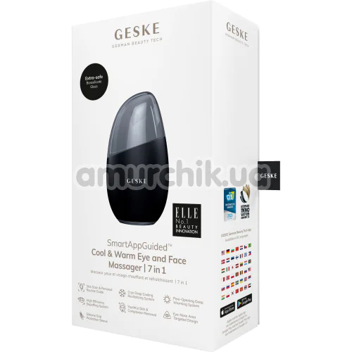 Массажер для глаз и лица Geske Cool & Warm Eye and Face Massager 7 in 1, черный