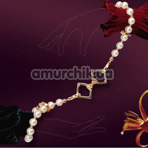 Бондажний набір Lockink Sevanda Pearl Handcuffs & Anklecuffs, білий
