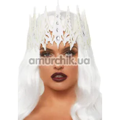 Корона Leg Avenue Glitter Die Cut Jeweled Crown, белая - Фото №1