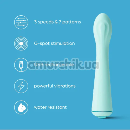 Вибратор для точки G So Divine Self-Pleasure G-Spot Vibrator, бирюзовый