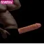 Насадка - подовжувач пеніса Lovetoy Pleasure X-Tender Series LV1051, коричнева - Фото №7