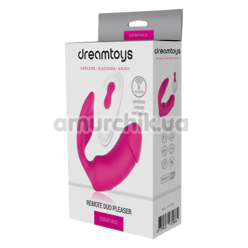 Вибратор для точки G и клитора Essentials Remote Duo Pleaser, розовый