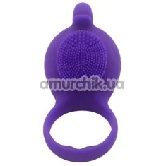 Виброкольцо Silicone Love Ring Dolphin, фиолетовое - Фото №1