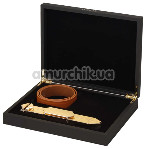 Шлепалка Lockink Adjustable Slapper For Impact Play, коричневая