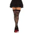 Панчохи Leg Avenue Wild Rose Net Thigh Highs, чорні - Фото №2