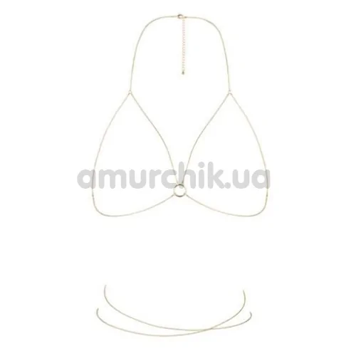 Прикраса для тіла Bijoux Indiscrets The Magnifique Collection Magnifique Bra Chain, золота - Фото №1