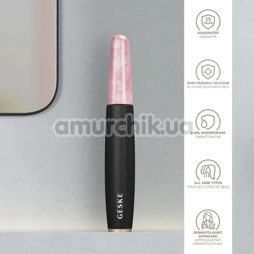 Ручка-масажер для обличчя Geske Rose Quartz Depuffing Pen 6 in 1, темно-сірий