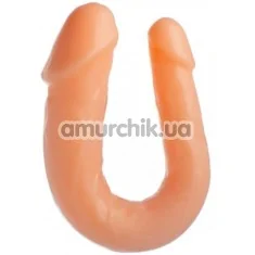 Двокінцевий фалоімітатор Loveshop Super Size Double Dong, тілесний - Фото №1