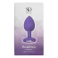 Анальная пробка со сменным кристаллом So Divine Bootylicious М, фиолетовая - Фото №6