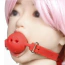Кляп DS Fetish Mouth Silicone Ball Gag M, красный - Фото №7