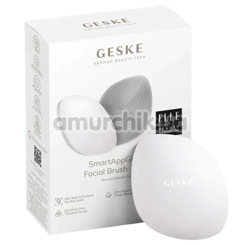 Щетка для лица Geske Facial Brush 4 in 1, светло-серая