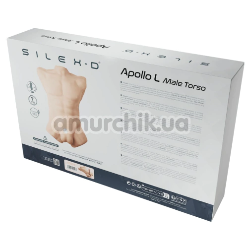 Фаллоимитатор с мужским торсом SilexD Apollo Male Torso L, телесный