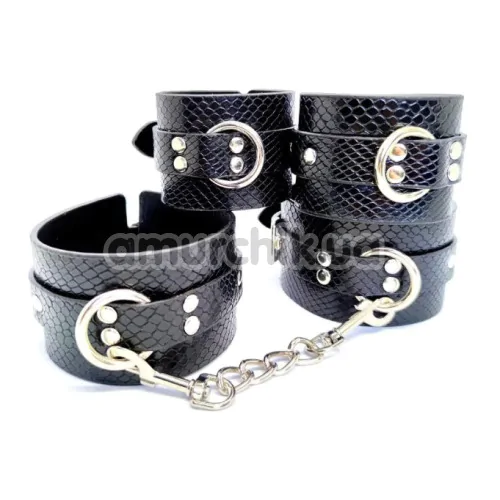 Фиксаторы для рук и ног DS Fetish Ankle And Hand Cuff, черные - Фото №1
