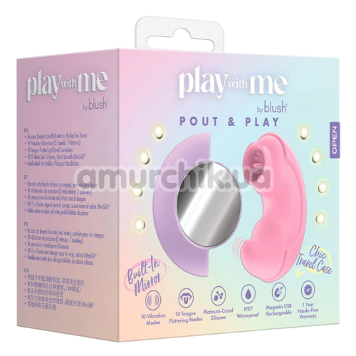 Вібратор Play With Me Pout & Play, рожевий