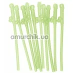 Трубочки для напоїв Dicky Sipping Straws Glow-In-The-Dark - світяться в темряві, 10шт - Фото №1