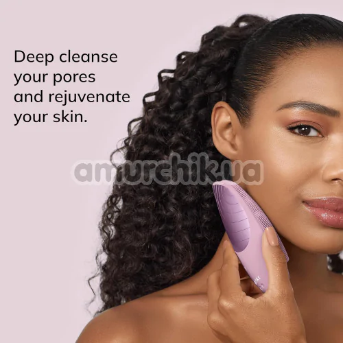 Ультразвуковая щетка для лица Geske Sonic Thermo Facial Brush 6 in 1, светло-розовая
