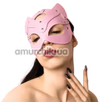 Маска Кошечки Art of Sex Cat Mask Leather, розовая - Фото №1