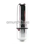 Кліторальний вібратор Crystal High Intensity Mini Bullet, срібний - Фото №1