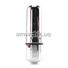 Кліторальний вібратор Crystal High Intensity Mini Bullet, срібний - Фото №1