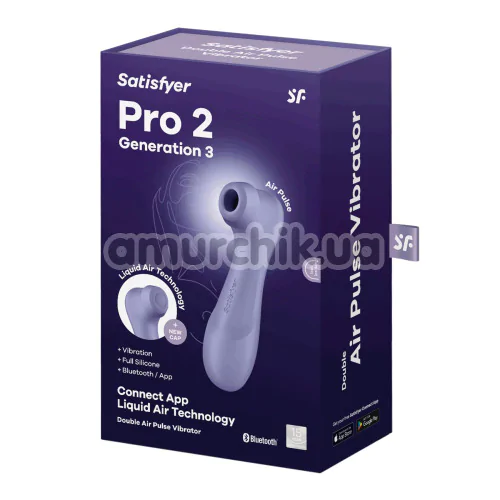 Симулятор орального сексу для жінок Satisfyer Pro 2 Generation 3 Connect App, бузковий