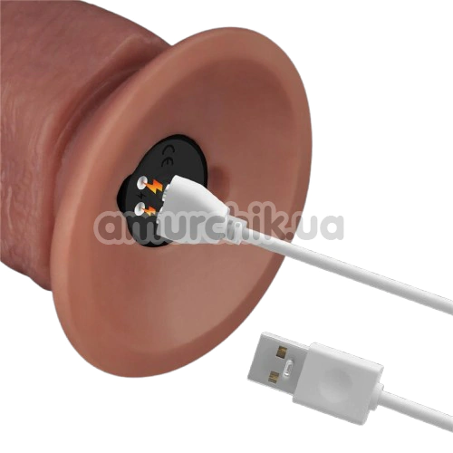 Вібратор Lovetoy Dual Density Power Cock 10.5, коричневий