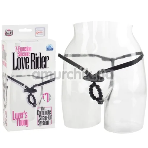 Трусики Love Rider с клиторальным стимулятором, черные