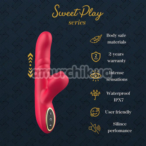 Вибратор с толчками Sweet Play G-Spot Vibrator With Thrusting А2, красный