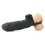 Насадка на пенис с вибрацией Fantasy X-tensions Vibrating Real Feel 2 inch Extension, черная - Фото №5