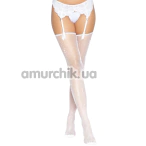 Чулки Leg Avenue Daisy Dot Fishnet Stockings, белые - Фото №1