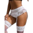 Комплект Star Night Lace Flower Set, белый: пояс для чулок + трусики - Фото №2