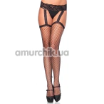 Колготки Leg Avenue Backseam Garterbelt Stockings, черные - Фото №1