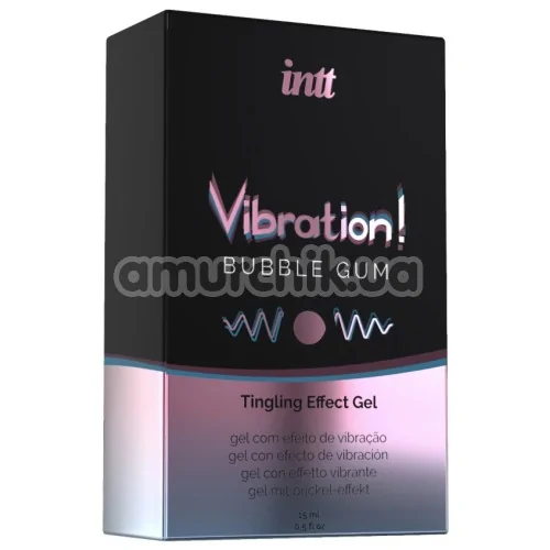 Возбуждающий гель с эффектом вибрации Intt Vibration Bubble Gum Tingling Effect Gel - жвачка, 15 мл