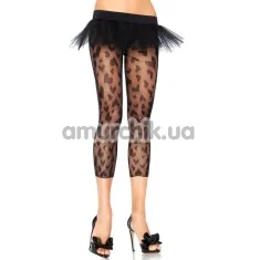 Леггинсы Leg Avenue Sweetheart Net Footless Tights (модель 7309), черные - Фото №1