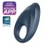 Виброкольцо Satisfyer Powerful One Ring Vibrator, синее - Фото №2