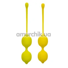 Набір вагінальних кульок Kegel Training Set Lemon Squeeze Relax Repeat, жовтий - Фото №1