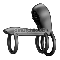 Насадка на пенис с вибрацией Pretty Love Vibrating Penis Sling Jammy, черная - Фото №1