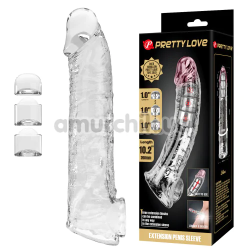 Насадка на пеніс Pretty Love Silas, прозора